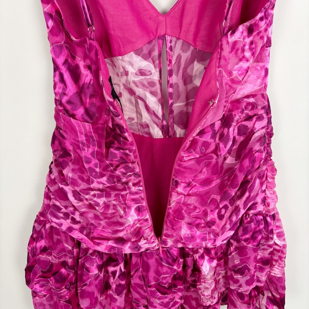 NBD Sheila Mini Dress in Bubblegum Pink Leo Size S - Picture 6 of 11